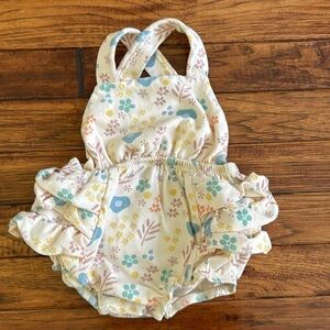 Alice + Ames baby cross strap romper, 12-18 months